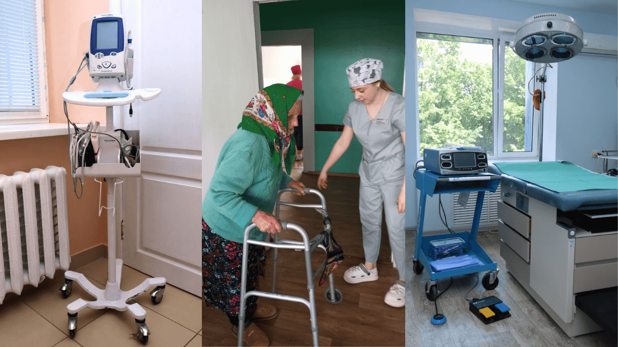 Medical equipment in Ukrainian hospital