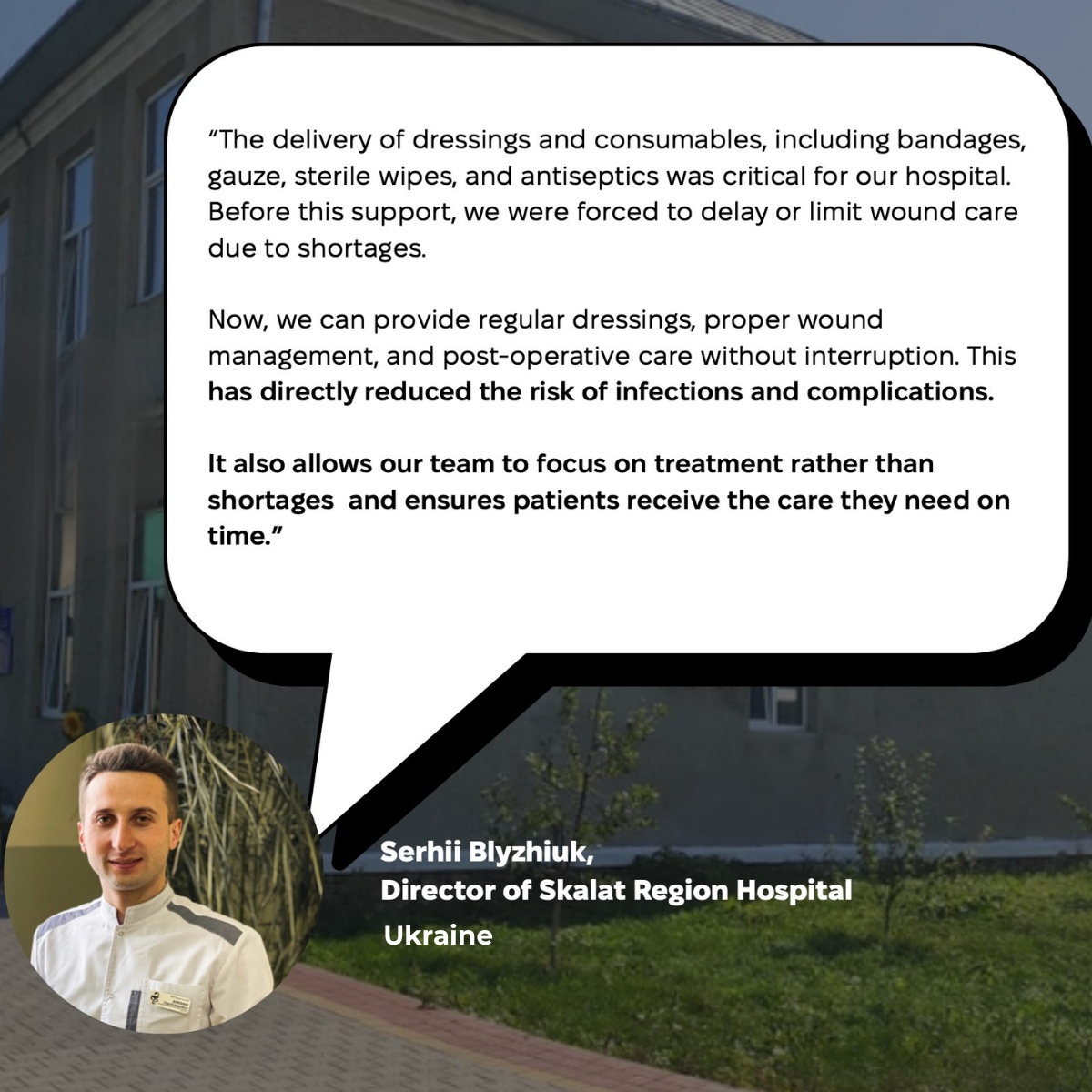 Medical supplies delivered to Skalat Region Hospital in Ukraine